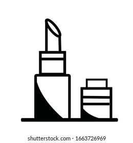 Lipstick vector icon set with reflections
