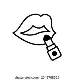 Icono de vector de lápiz labial que puede modificar o editar fácilmente

