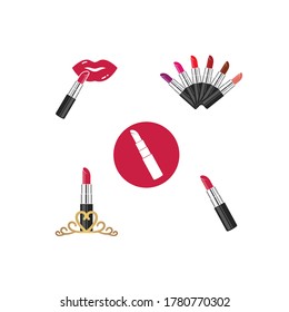 plantilla de diseño de ilustraciones vectoriales de lápiz labial