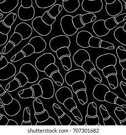 Lipstick vector illustration. Doodle style. Design icon, print, logo, poster, symbol, decor, textile, paper, card. 