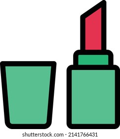 lipstick vector illustration isolated on a transparent background. stroke vector icons for concept or web graphics.