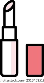 lipstick Vector illustration on a transparent background. Premium quality symmbols. Line Color vector icons for concept and graphic design.