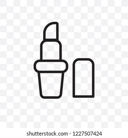 Lipstick vector linear icon isolated on transparent background, Lipstick transparency concept can be used for web and mobile