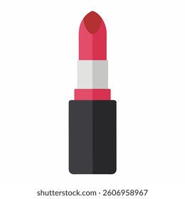 Lipstick vector on white background.