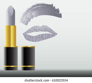 Lipstick vector, painted lips, smear