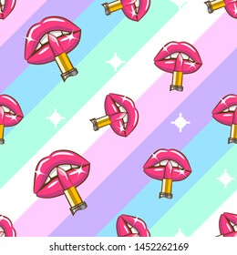 lipstick vector pattern graphic design