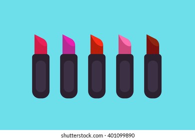 Lipstick vector set