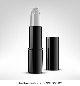 Lipstick vector. Silver color lipstick isolated on white background.