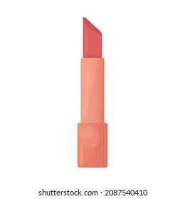 Lipstick.Doodle.Vektorgrafik auf weißem Hintergrund.