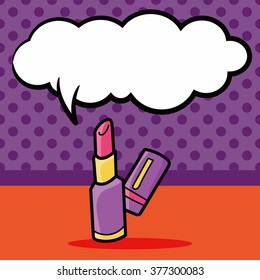 lipsticks color doodle, speech bubble