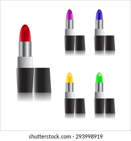 Lipsticks many colorful