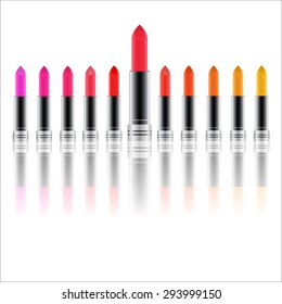 Lipsticks many colorful