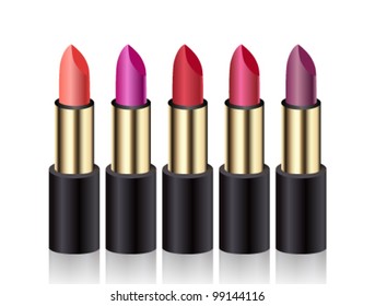 Lipsticks. Vector illustration.