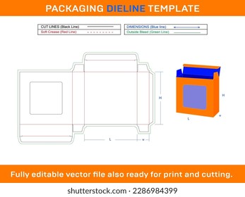 Lipstik Box, Gift Box Dieline Template