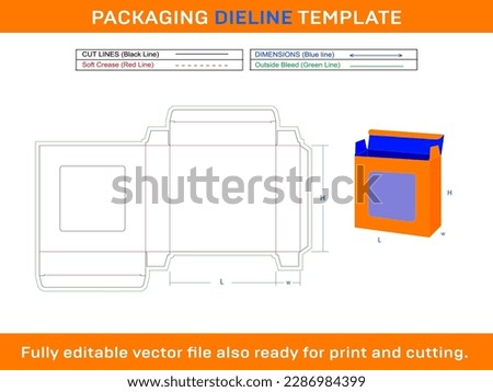 Lipstik Box, Gift Box Dieline Template