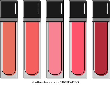 Liptint Vector Memphis Illustration Lip Product Pink