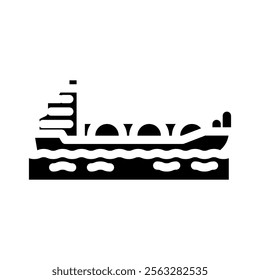 liquefied natural gas carrier glyph icon vector. liquefied natural gas carrier sign. isolated symbol illustration