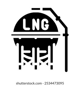 liquefied natural gas lng glyph icon vector. liquefied natural gas lng sign. isolated symbol illustration