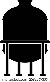 Liquefied Natural Gas Tank, LNG Storage Tank Icon Symbol.