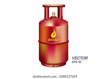 Liquefied petroleum gas LPG cylinder vector illustration. Indian cooking gas image. Household cooking applications. propane, butane, propylene, butylene and isobutane composition gas. 