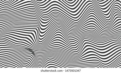 liquefy line geometric vector illustration on white 