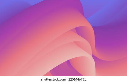 Liquid 3d background. Color mix. Fluid abstract gradient. Soft wavy texture. Mild transition colour flow. Template for posters, ad banners, brochures, flyers, covers, websites. EPS vector image.