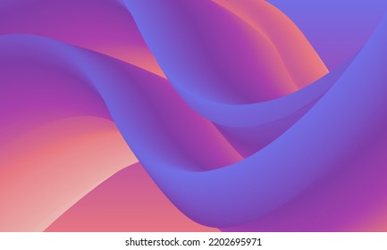 Liquid 3d background. Color mix. Fluid abstract gradient. Soft wavy texture. Mild transition colour flow. Template for posters, ad banners, brochures, flyers, covers, websites. EPS vector image.