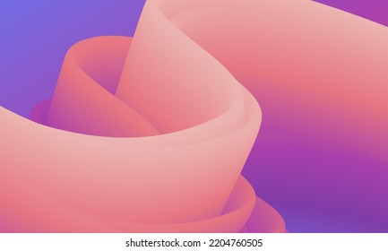 Liquid 3d background. Color mix. Fluid abstract gradient. Soft wavy texture. Mild transition colour flow. Template for posters, ad banners, brochures, flyers, covers, websites. EPS vector image.