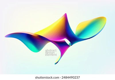 In: Liquid 3D Geometric Formens. Farbige Form der Spirallinie. Designelement für Abstrakte Vektorgrafik
