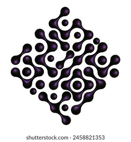 Liquid 3D Morph balls composition isolated on white background. Liquid blob pattern collection.vector illustration