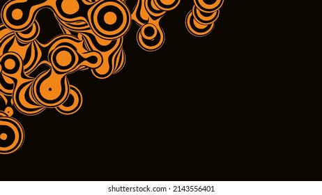 Metabolismo de tigres 3D líquido, con estructura orgánica. Resumen de formas de color naranja vectorial de fondo. Formas fluidas.