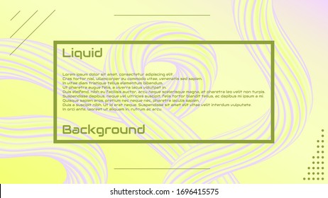 Liquid 3d wave background. Abstract modern graphic element. Dynamical colored forms and waves. Modern landing page design. Modern Vector Illustration.