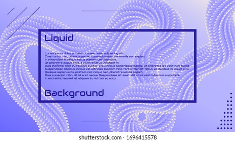 Fondo líquido de ondas 3d.Resumen de elementos gráficos modernos. Formas y olas de colores dinámicos. Diseño moderno de la página de inicio. Ilustración moderna de vectores.