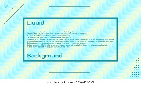 Liquid 3d wave background. Abstract modern graphic element. Dynamical colored forms and waves. Modern landing page design. Modern Vector Illustration.