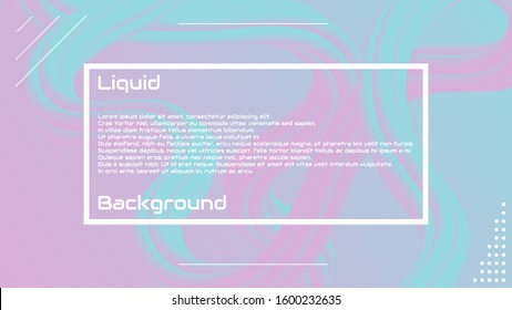 Liquid 3d wave background. Liquid 3d fluid shape backgroud. Modern landing page design. Solid colors 3d abstration. Beautiful gradient wave. Vector stock graphics.