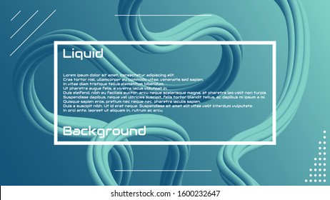 Liquid 3d wave background. Liquid 3d fluid shape backgroud. Modern landing page design. Solid colors 3d abstration. Beautiful gradient wave. Vector stock graphics.