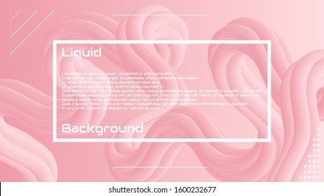 Liquid 3d wave background. Liquid 3d fluid shape backgroud. Modern landing page design. Solid colors 3d abstration. Beautiful gradient wave. Vector stock graphics.