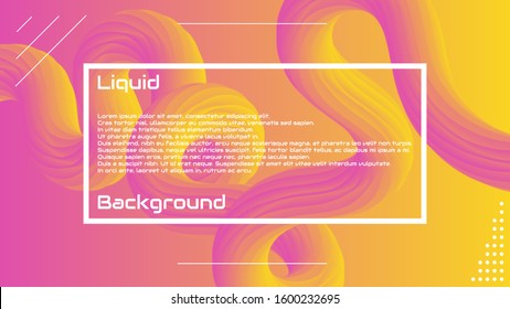 Liquid 3d wave background. Liquid 3d fluid shape backgroud. Modern landing page design. Solid colors 3d abstration. Beautiful gradient wave. Vector stock graphics.