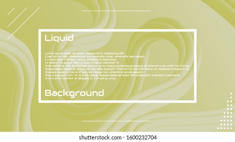 Liquid 3d wave background. Liquid 3d fluid shape backgroud. Modern landing page design. Solid colors 3d abstration. Beautiful gradient wave. Vector stock graphics.