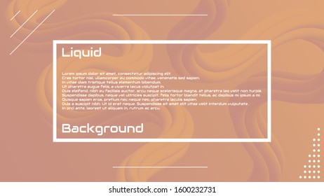 Liquid 3d wave background. Liquid 3d fluid shape backgroud. Modern landing page design. Solid colors 3d abstration. Beautiful gradient wave. Vector stock graphics.