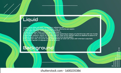 Liquid 3d wave background. Liquid 3d fluid shape backgroud. Modern landing page design. Solid colors 3d abstration. Beautiful gradient wave. Vector stock graphics.