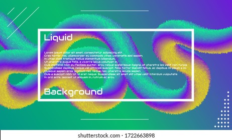 Liquid 3d wave background. Liquid 3d fluid shape backgroud. Modern landing page design. Solid colors 3d abstration. Beautiful gradient wave. Vector stock graphics. eps 10.