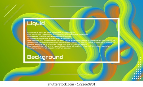 Flüssiger 3D-Wellenhintergrund. Flüssiger, 3D-flüssiger Hintergrund. Modernes Landing Page Design. Solide Farben 3D Abstraktion. Schöne Farbverlauf-Welle. Vektorgrafiken eps10.