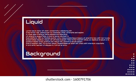 Liquid 3d wave background. Landing Page Trendy Flow Concept. Colorful 3d wave shape illustration. Fluid abstract design. Minimal style. Vector stock Gradient Futuristic Banner, Wave Wallpaper. 