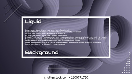 Liquid 3d wave background. Landing Page Trendy Flow Concept. Colorful 3d wave shape illustration. Fluid abstract design. Minimal style. Vector stock Gradient Futuristic Banner, Wave Wallpaper. 