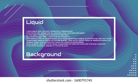 Liquid 3d wave background. Landing Page Trendy Flow Concept. Colorful 3d wave shape illustration. Fluid abstract design. Minimal style. Vector stock Gradient Futuristic Banner, Wave Wallpaper. 