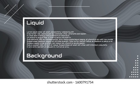 Liquid 3d wave background. Landing Page Trendy Flow Concept. Colorful 3d wave shape illustration. Fluid abstract design. Minimal style. Vector stock Gradient Futuristic Banner, Wave Wallpaper. 