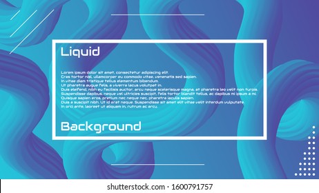 Liquid 3d wave background. Landing Page Trendy Flow Concept. Colorful 3d wave shape illustration. Fluid abstract design. Minimal style. Vector stock Gradient Futuristic Banner, Wave Wallpaper. 