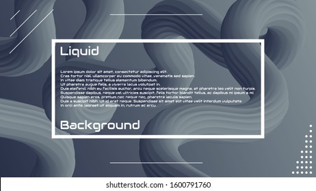 Liquid 3d wave background. Landing Page Trendy Flow Concept. Colorful 3d wave shape illustration. Fluid abstract design. Minimal style. Vector stock Gradient Futuristic Banner, Wave Wallpaper. 