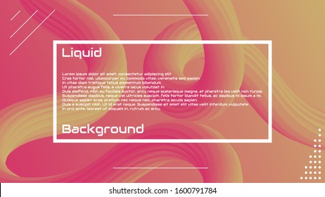 Liquid 3d wave background. Landing Page Trendy Flow Concept. Colorful 3d wave shape illustration. Fluid abstract design. Minimal style. Vector stock Gradient Futuristic Banner, Wave Wallpaper. 